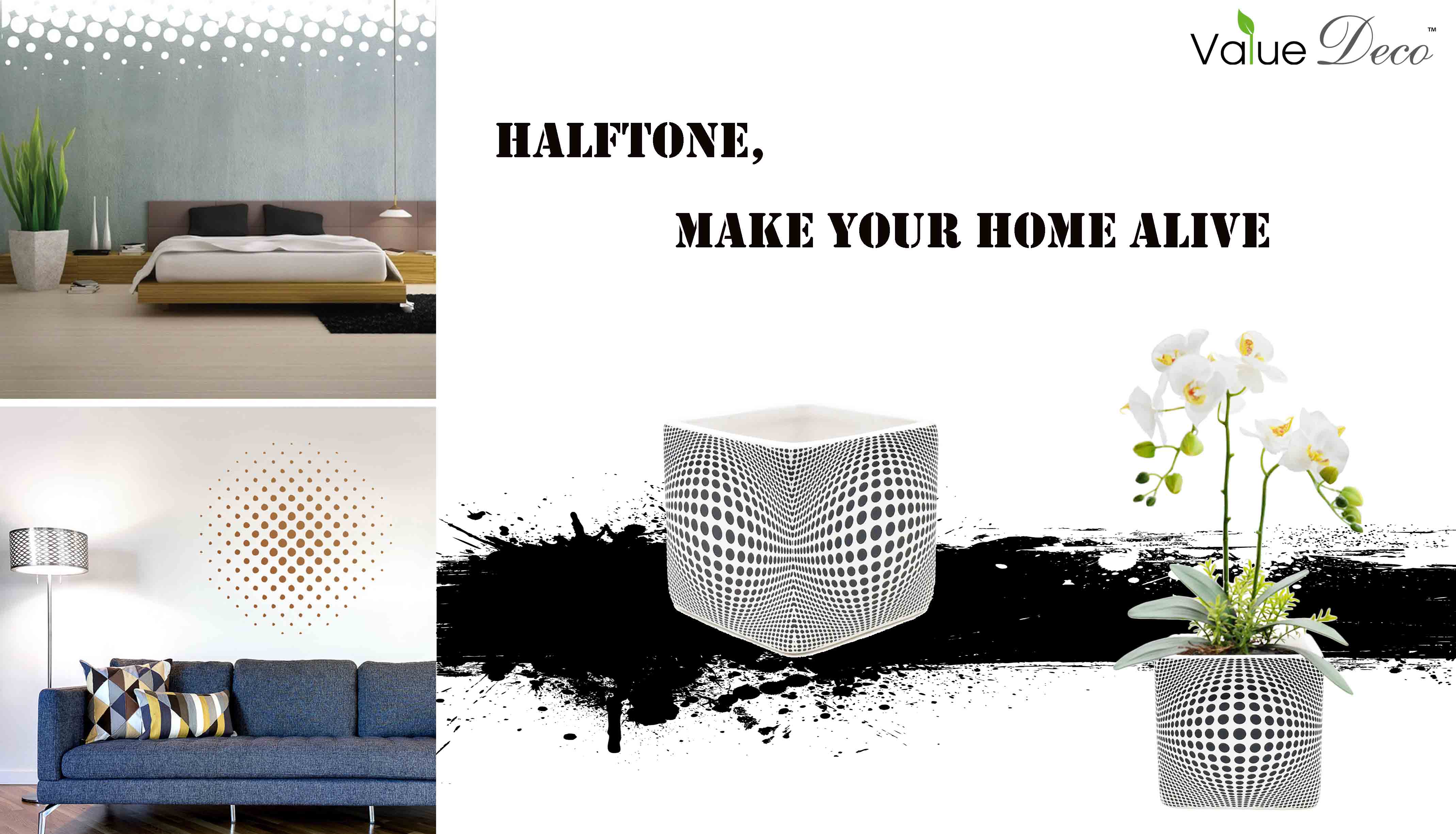 Halftone Pot from Value Deco