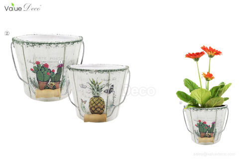 (TC0118) Summer Terracotta Pot with Handle