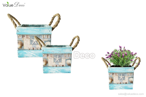 (WD0069) Summer Time Wood Planter