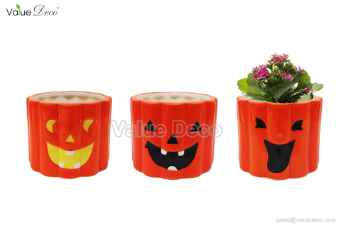 (DM0113) Halloween scary pumpkin pots