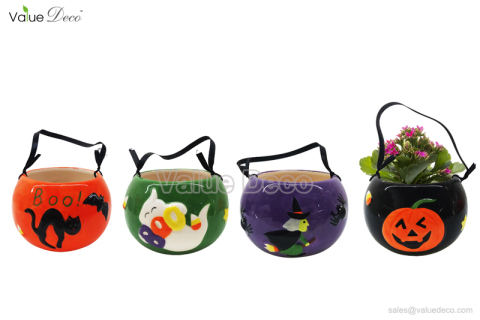(DM0114) Halloween spooky ceramic pots