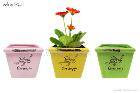 (DM0120) Spring ceramic flower pot