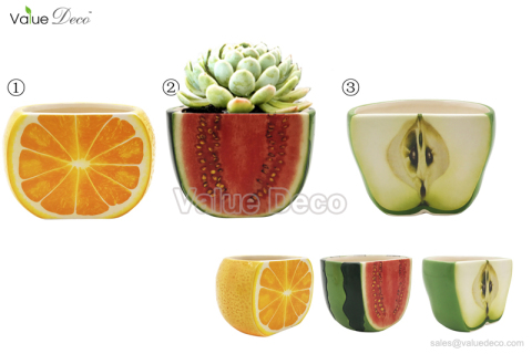 (DM0129) Fruit shape ceramic flower pots