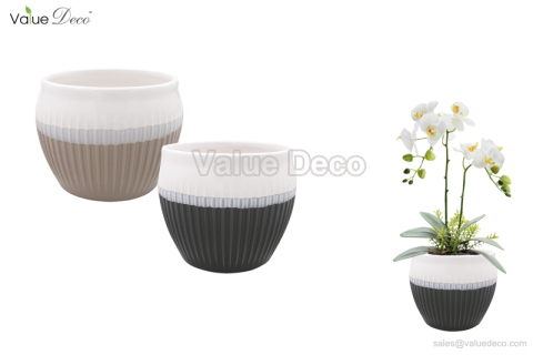(DM0137) Colors overlapping ceramic flower pots