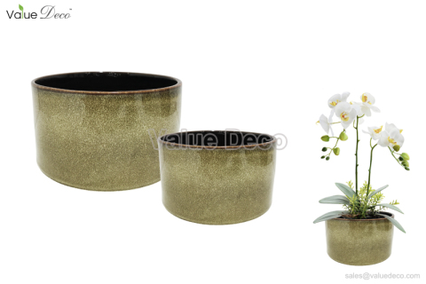 (SW0101) Reactive glaze ceramic planter