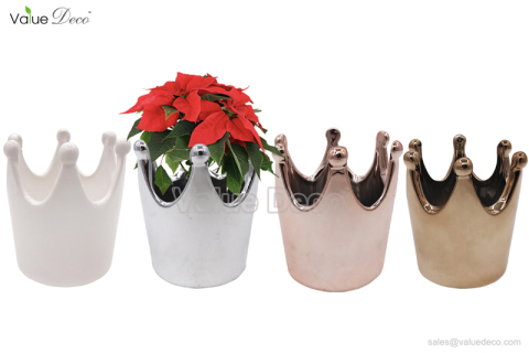 (SW0104) Crown ceramic pots