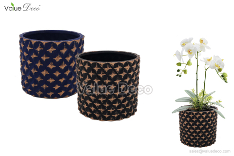 (TC0123) Star pattern terracotta pots