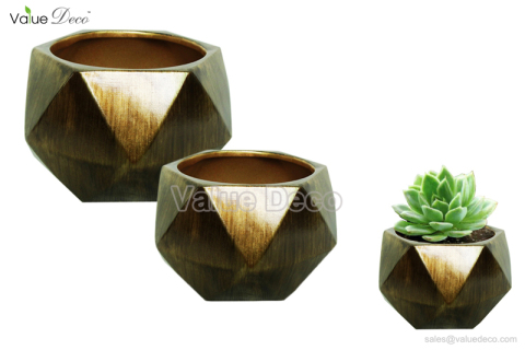 TCV01918 (Geometric Shape Terracotta Flower Pot)