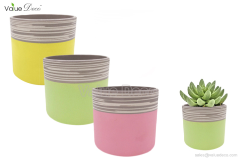 DMV03010 (Pastle Color Ceramic Flower Planter)