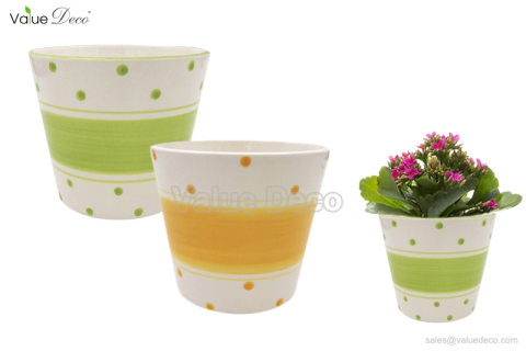 DMV03048 (Spring Dot Design Ceramic Planter)