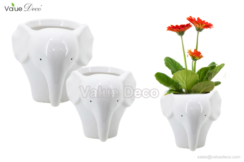 DMV03070 (Elephant Shape Design Ceramic Pot)
