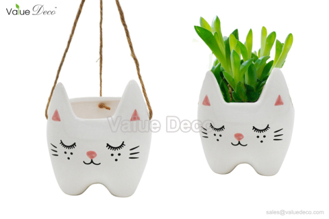 VD18CTF140 (Ceramic Kitty Flower Pot)