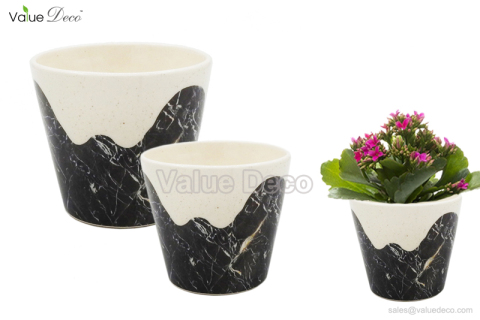 VD18CTF161 (Marble Decal Ceramic Pot)