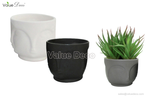 DMV03203 (Multifaceted Face Design Ceramic Pot)