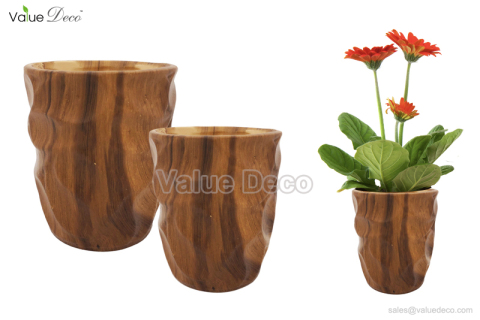 VD19CTF215 (Wood Water Transfer Printing Design Pot)