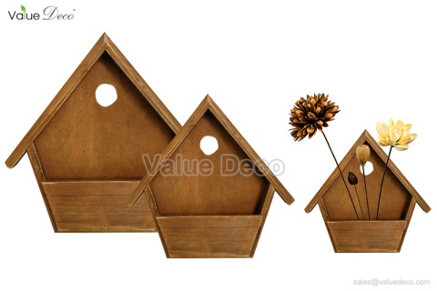WDV00464 (House Design Wood Planter)