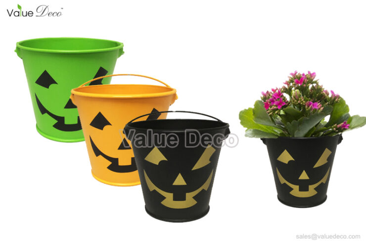 ZCV00679 (Halloween Metal Flower Pot)