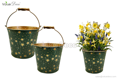 ZCV00845 (Gold Star Design Zinc Pot With Handle)