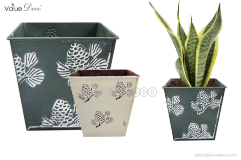 ZCV00908 (Pine Nuts Pattern Zinc Pot)