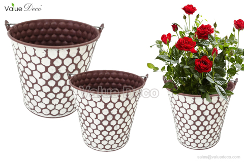 ZCV01394 (Honeycomb Pattern Zinc Container)