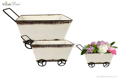 ZCV01437 (Cart Design Metal Flower Container)